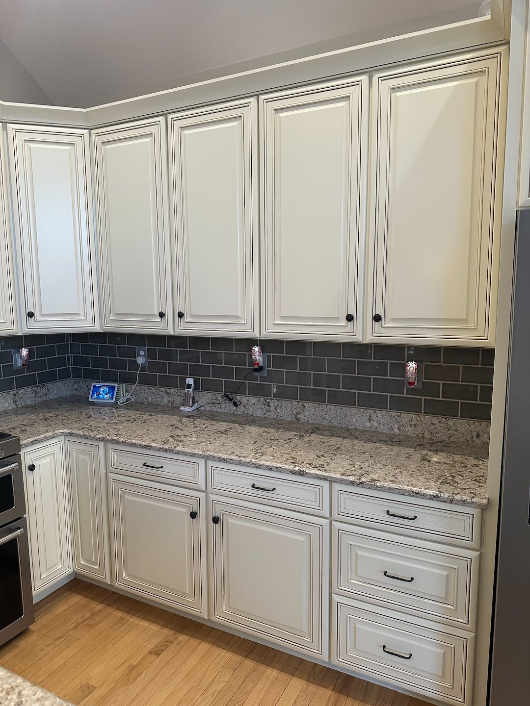 Custom Glazed Cabinet Refinishing Project 