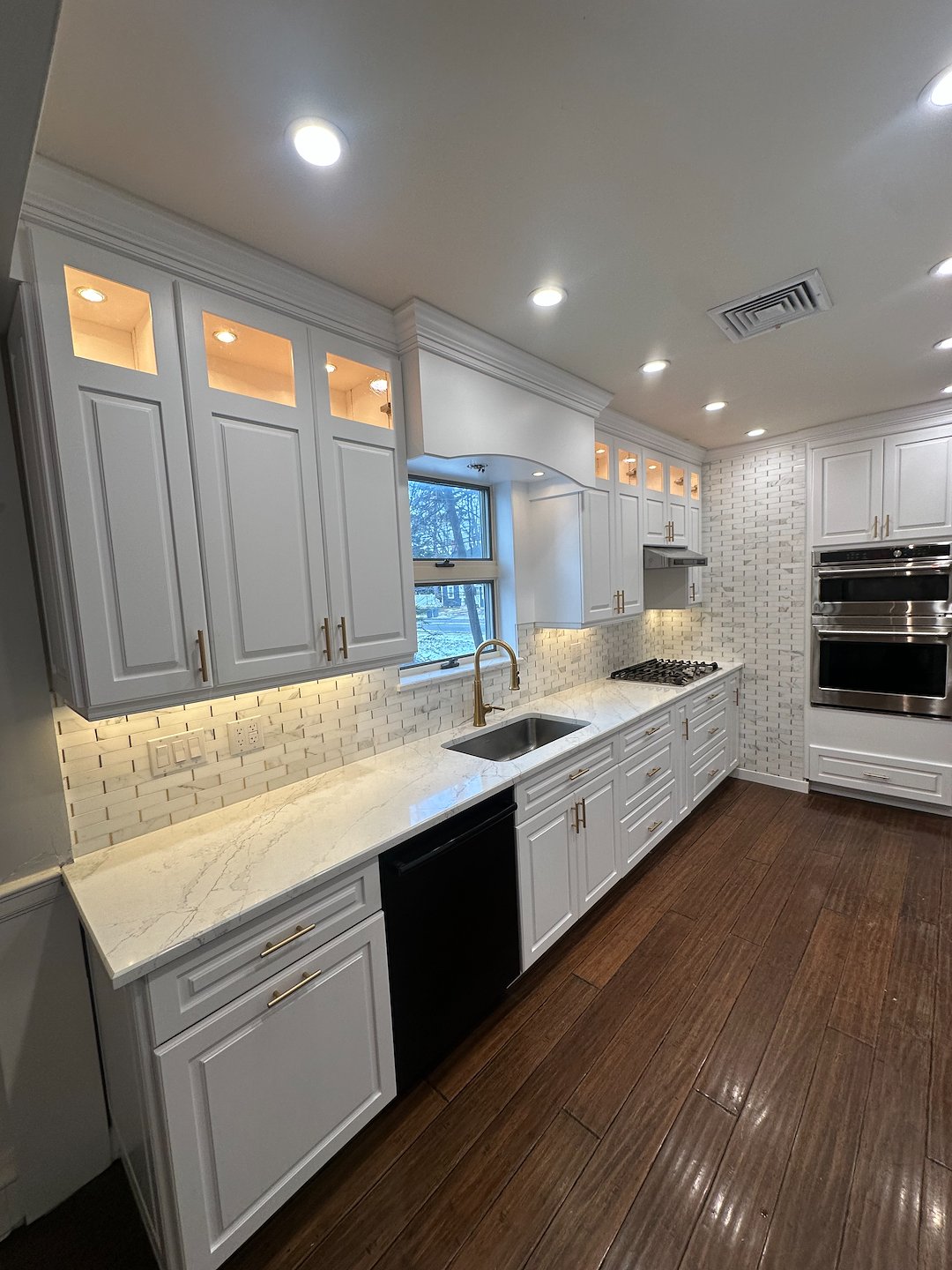 Extensive Prep on this top quality cabinet refinish in Westwood NJ