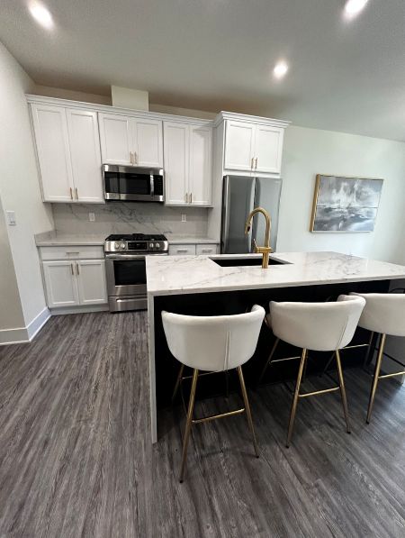 Sleek and modern Cabinet Painting and Finishing performed in Montvale New Jersey